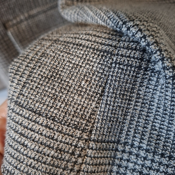 H&M Women's Gray Check/Glen Plaid Double-breasted Blazer (Size M) - Picture 11 of 11